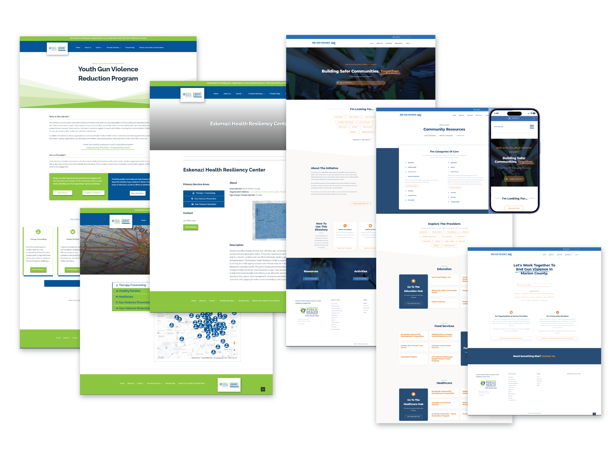 Examples of UI design produced by Techserv